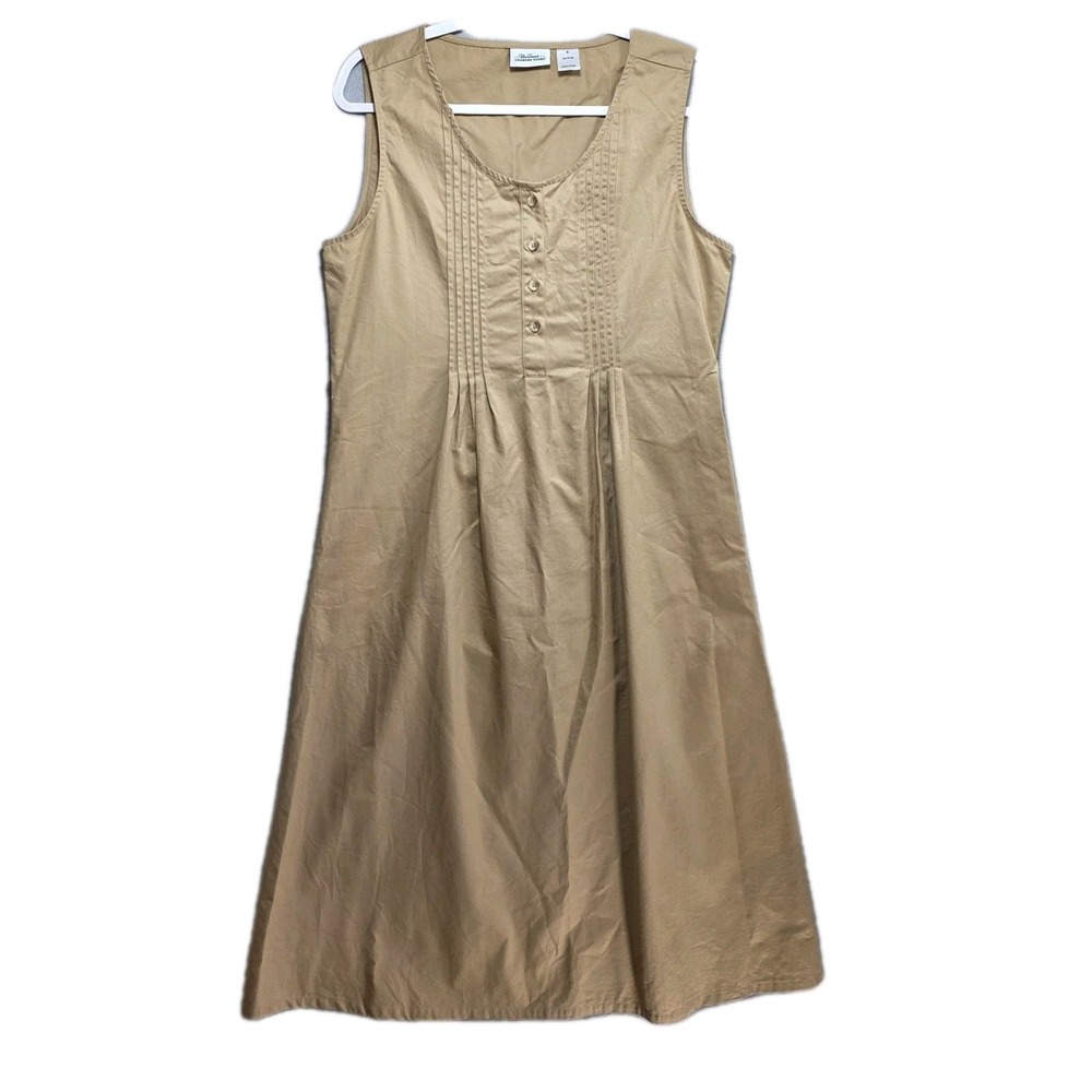 The Vermont Country Store Pintuck Jumper Dress Womens S Maxi Prairie Cottagecore